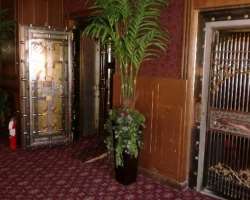 Even after its renovation, the Mitzpah?s glass sta Even after its renovation, the Mitzpah?s glass stained windows, elevators, and most of the lobby?s furnishings are still preserved originals from 1908